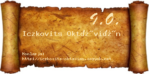 Iczkovits Oktávián névjegykártya